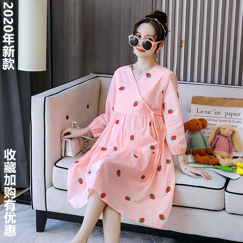 2020 new pattern pregnant woman postpartum leisure time Easy Japan and South Korea kimono Dress Pregnancy Sweet XL comfortablein the Maternity/Maternal supplies/Nutrition , Maternity , Dress category - from Buy2taobao.com to provide professional Taobao agent buy service