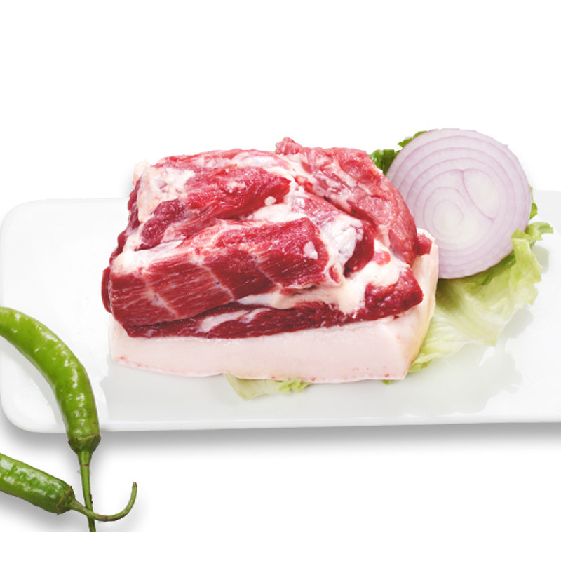 神农架黑毛猪前胛肉500g 农家新鲜土猪肉鲜肉