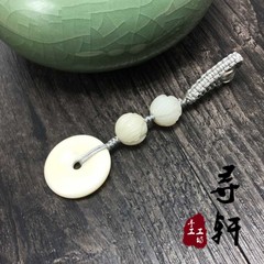 寻轩天然菩提子象牙果平安扣莲花汽车钥匙挂件扣挂饰辟邪保平安