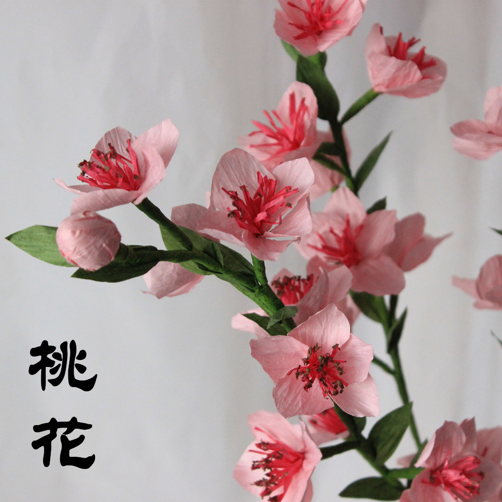 一折视频制作做视频_桃花diy手工纸藤花制作材料套餐 手工创意可做10