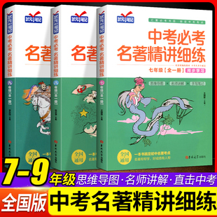 中考必考名著精讲细练 初中七八九年级中考名著导读12部+24部考点精练一点通语文中考名著考点精练状元满分笔记初中生名著阅读练习