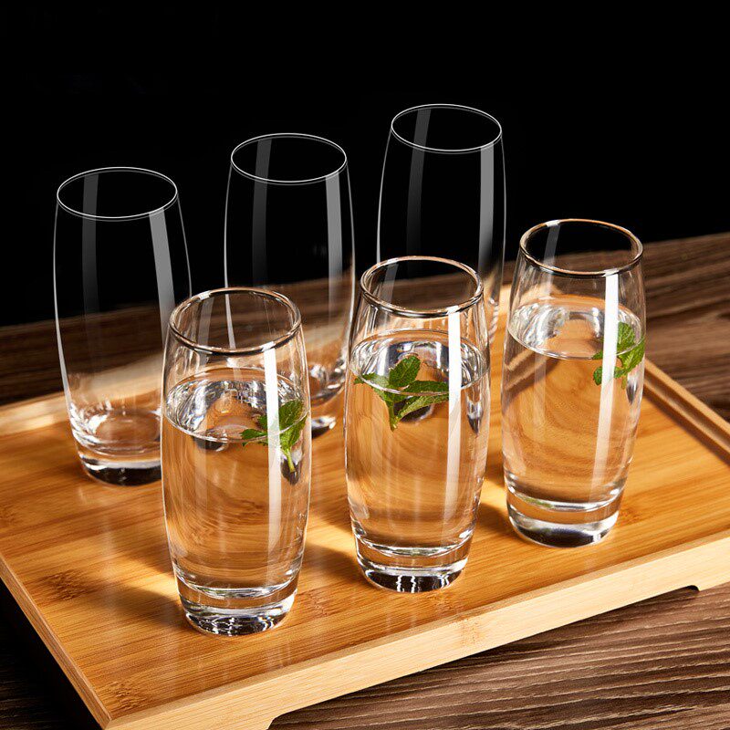 水杯玻璃杯家用套装防烫手加厚客厅家透明文艺创意个性耐高温 - 小涡