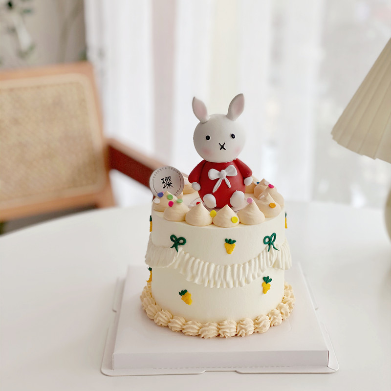 烘焙蛋糕装饰摆件网红小兔子小女孩女