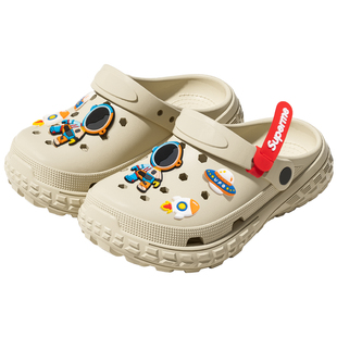 儿童洞洞鞋男童2024新款夏季室外亲子款中大童男孩凉拖鞋外穿凉鞋