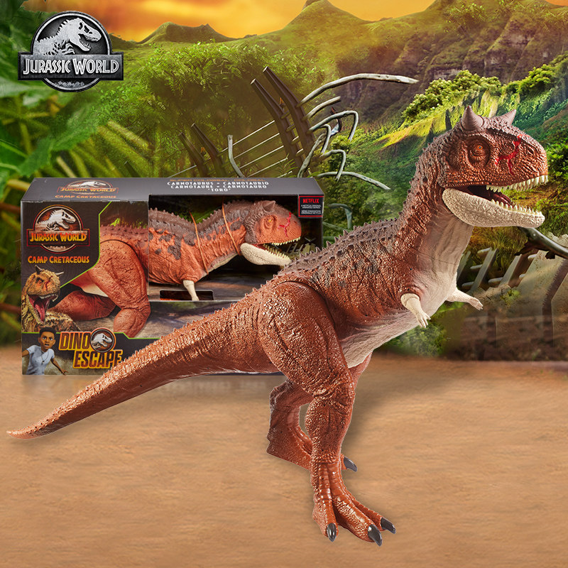 美泰侏罗纪世界2巨型战损牛龙仿真可动恐龙模型男孩玩具礼物hby86