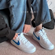 Nike耐克 Court Borough 女子白蓝低帮休闲小白鞋板鞋BQ5448