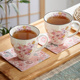 日本进口美浓烧和蓝水杯茶杯陶瓷对杯礼盒装生日礼物女士马克杯子