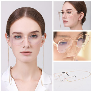 ulrica圆框不压鼻梁隆鼻术后无鼻托钛合金轻薄近视眼镜架度数推荐