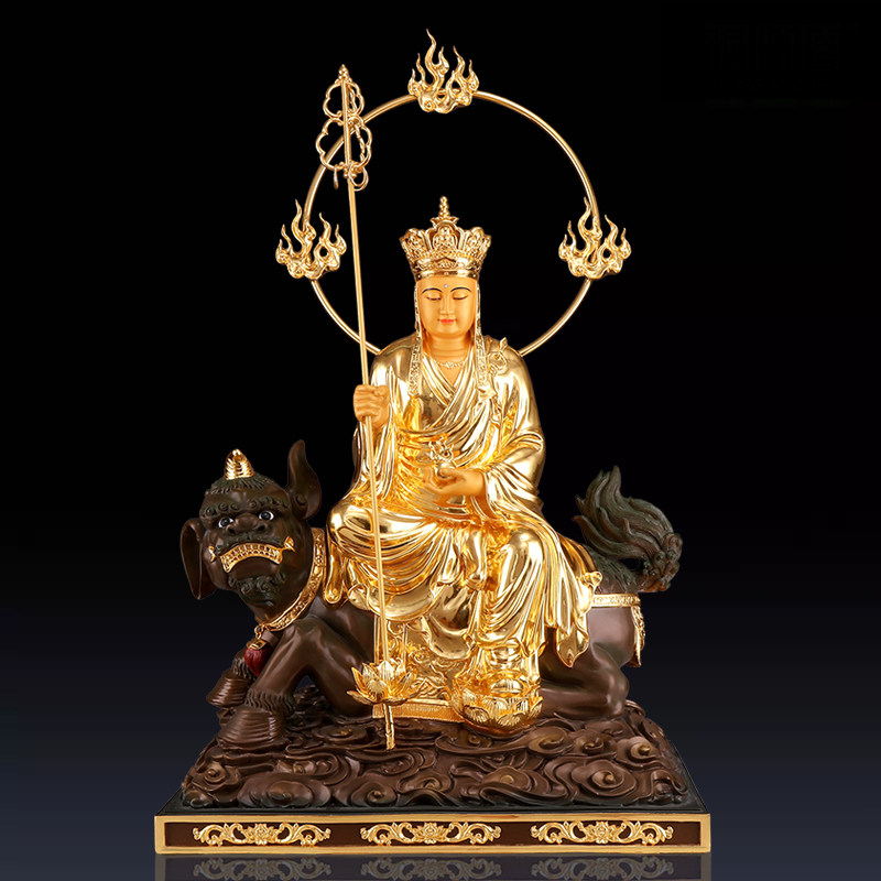 坚牢地神纯铜鎏金佛像密宗神像东密唐密坚天地神佛菩萨摆件