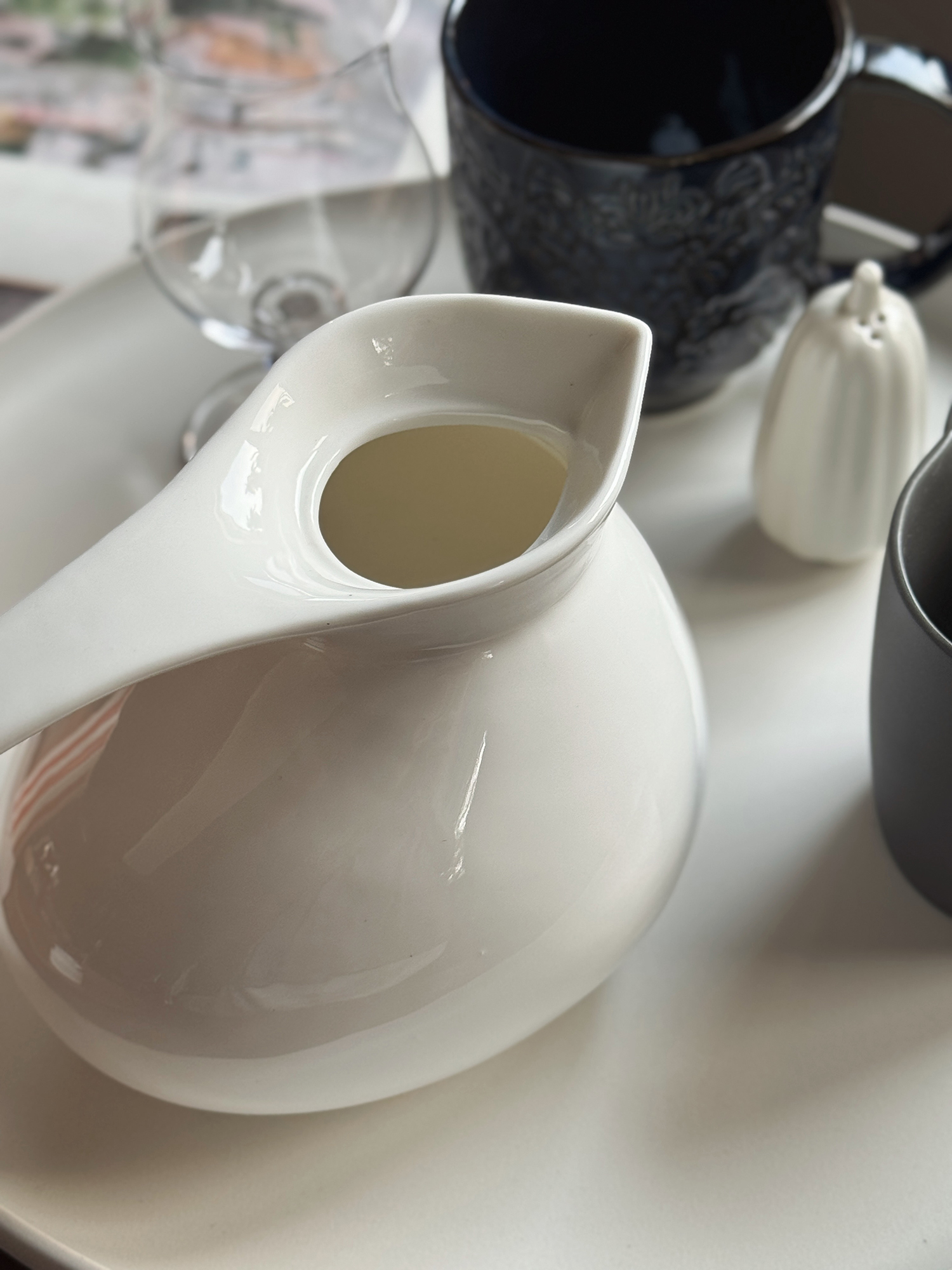收集时光 北欧中古感 白白企鹅 带盖尖嘴茶包壶 水壶 果茶咖啡壶