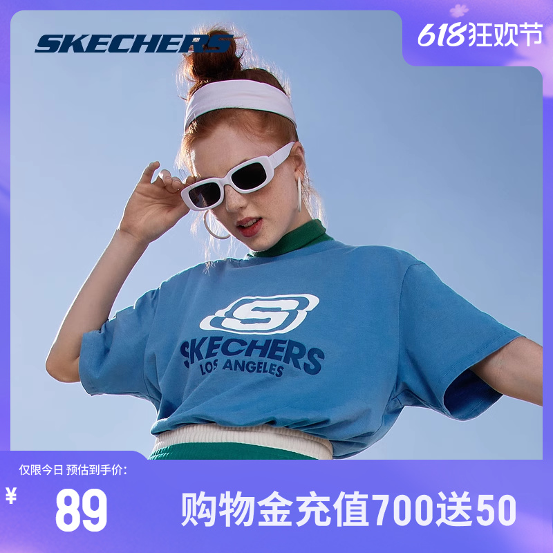 Skechers斯凯奇t恤情侣款透