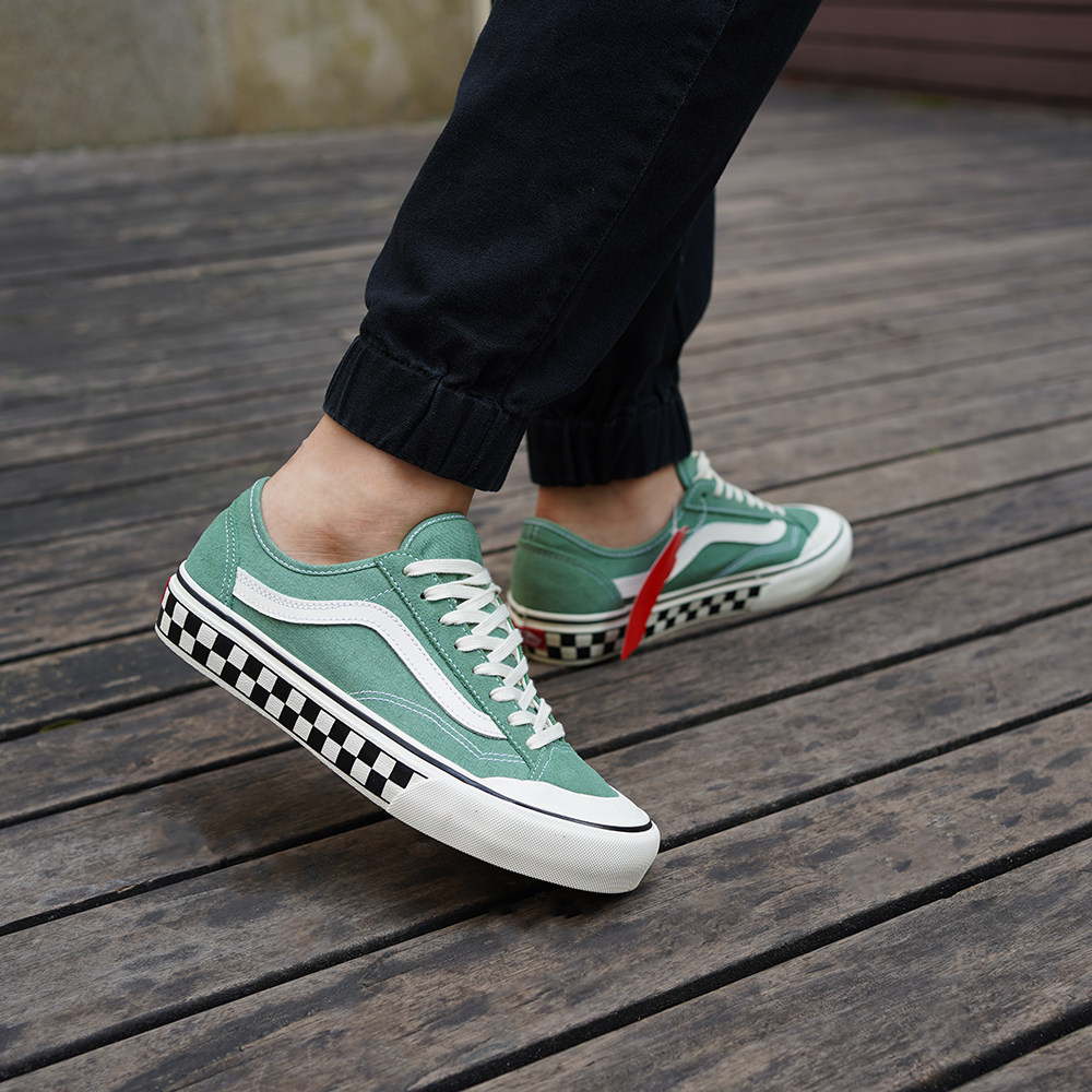 vans范斯正品低帮style36sf侧边棋盘格男女同款板鞋vn0a3mvl0dr