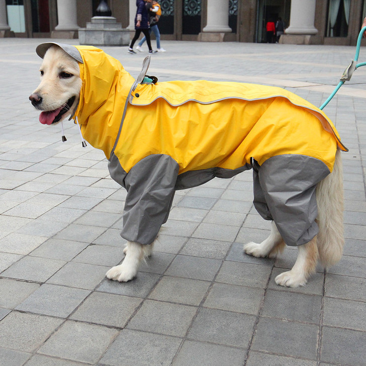 狗狗雨衣四脚防水泰迪金毛中型犬全包拉布拉多宠物雨&hellip;