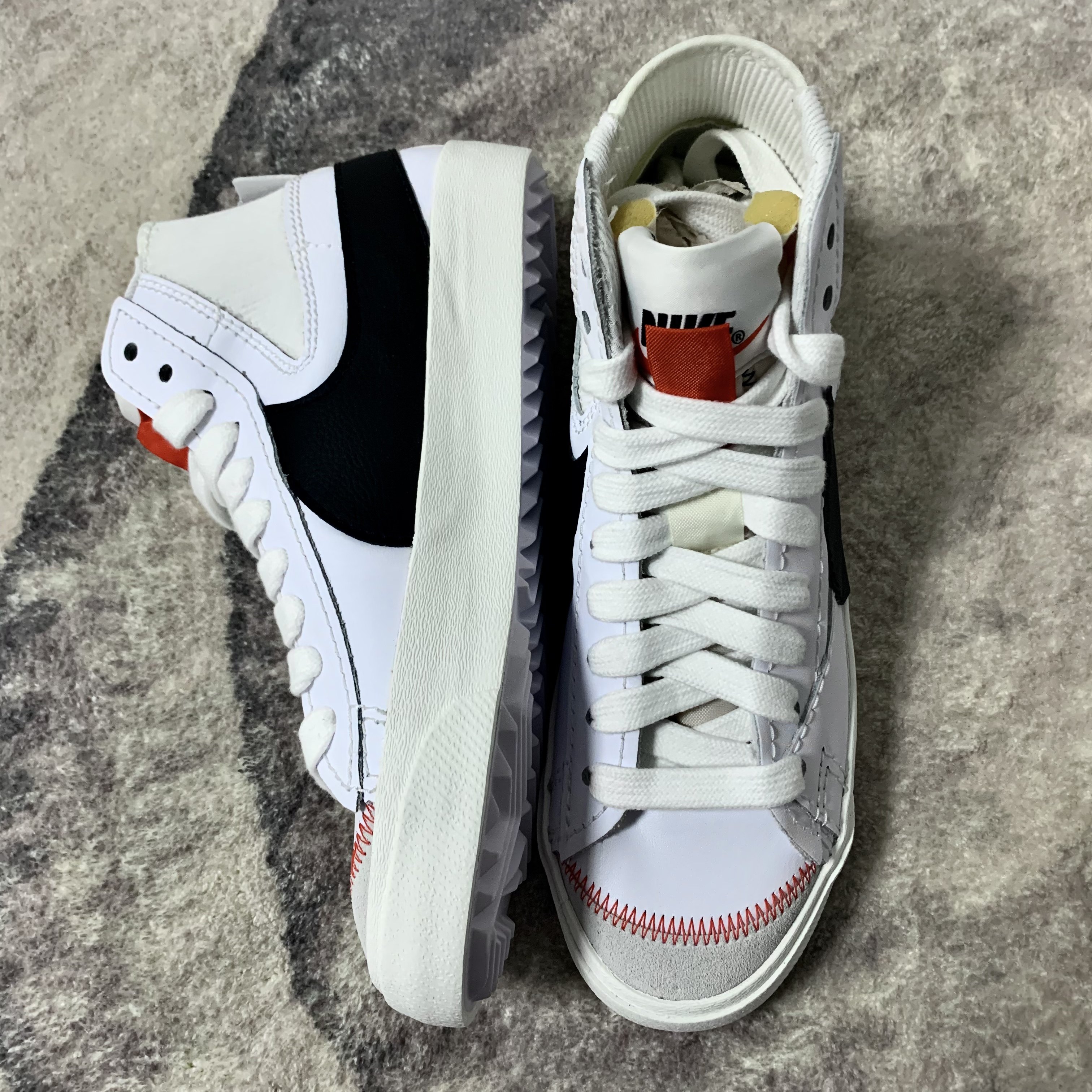 nike blazer mid黑白解构 大钩子 男款中帮板鞋 dd3111-100