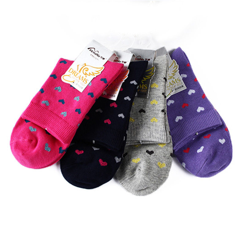 一折梦娜女棉袜纯色