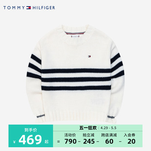 Tommy 汤米童装女童针织衫官方正品儿童套头毛衣上衣