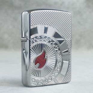 zippo打火机盔甲火焰