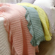 韩国进口高支纱纯棉砂洗绗缝夏被纯色清新柔软双人空调被床盖枕袋