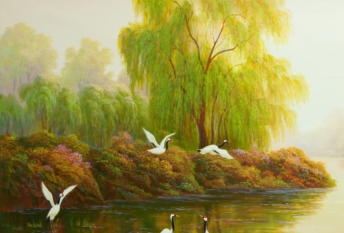 朝鲜名家油画 李清 《仙境》