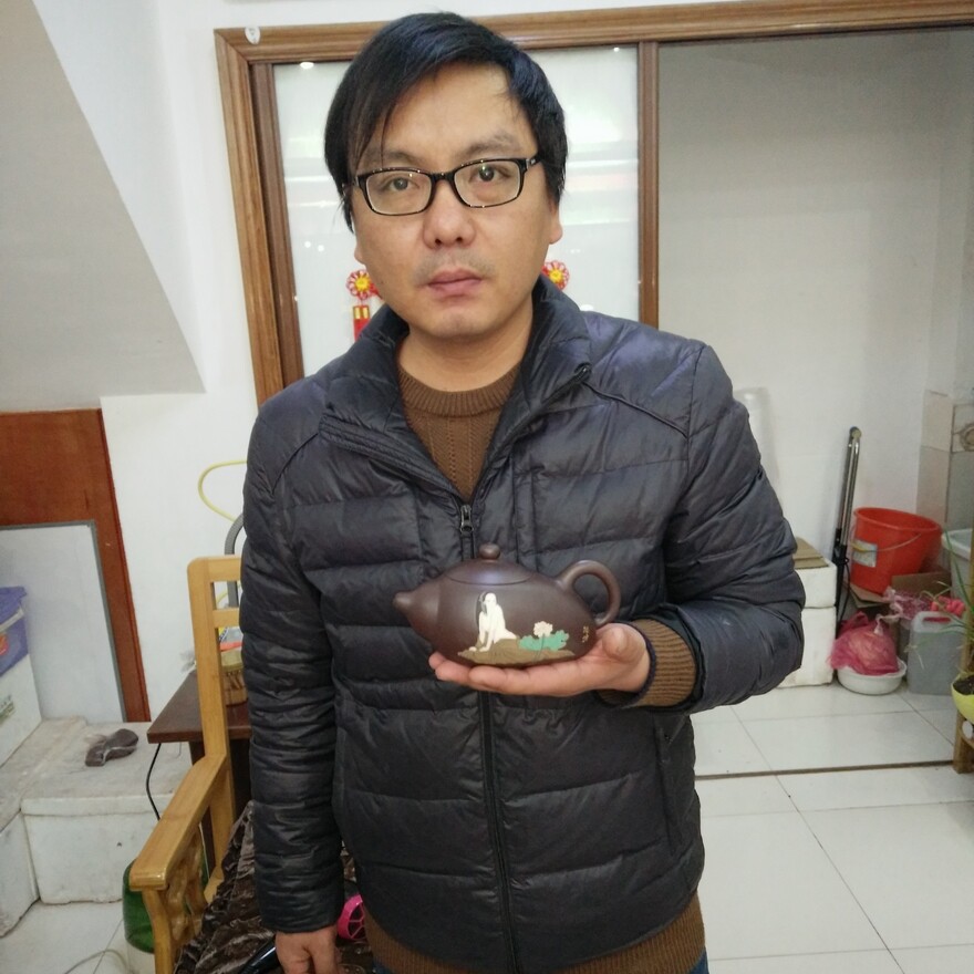 超高泥绘水平 平绘 著名紫砂陶艺家 陶岭 玉乳