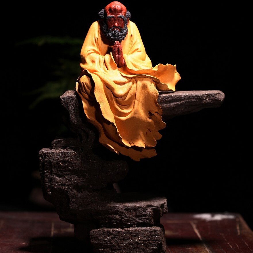 宜兴紫砂雕塑家 魏丁丁 静坐达摩