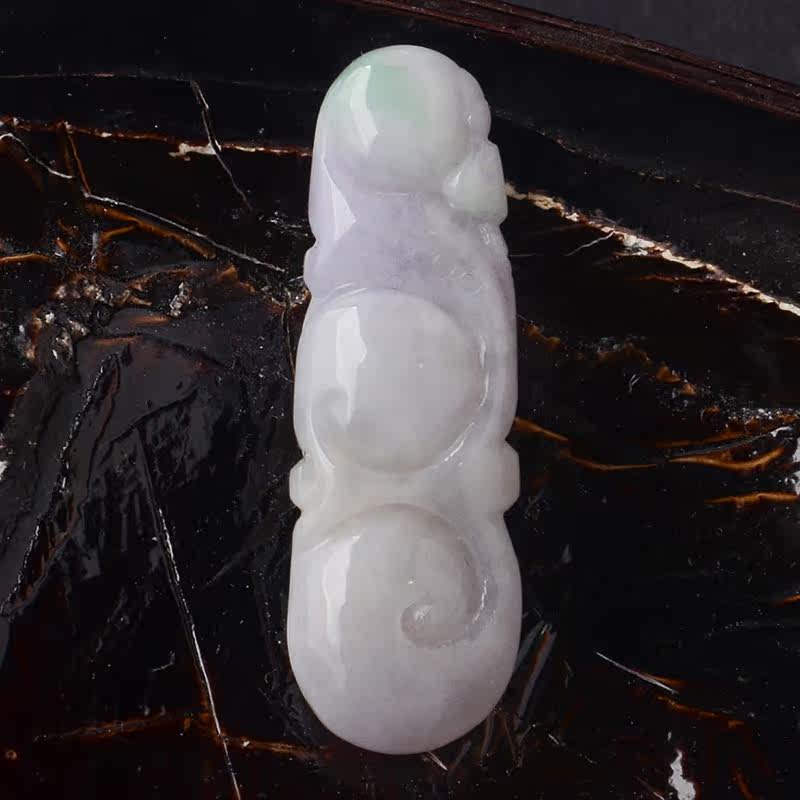天然糯种翡翠 a货珠圆玉润豌豆翡翠佩饰(2)
