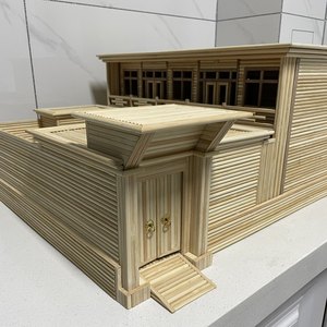 农家小院别墅竹签一次性筷子diy工艺品模型幼儿园学生手工作业