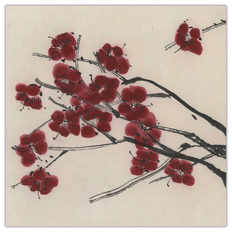 荣宝斋早期木版水印 齐白石《梅花图》