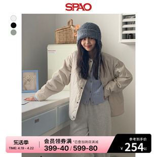 SPAO韩国同款2024年春季新款男女同款休闲时尚夹克外套SPJAE12C21