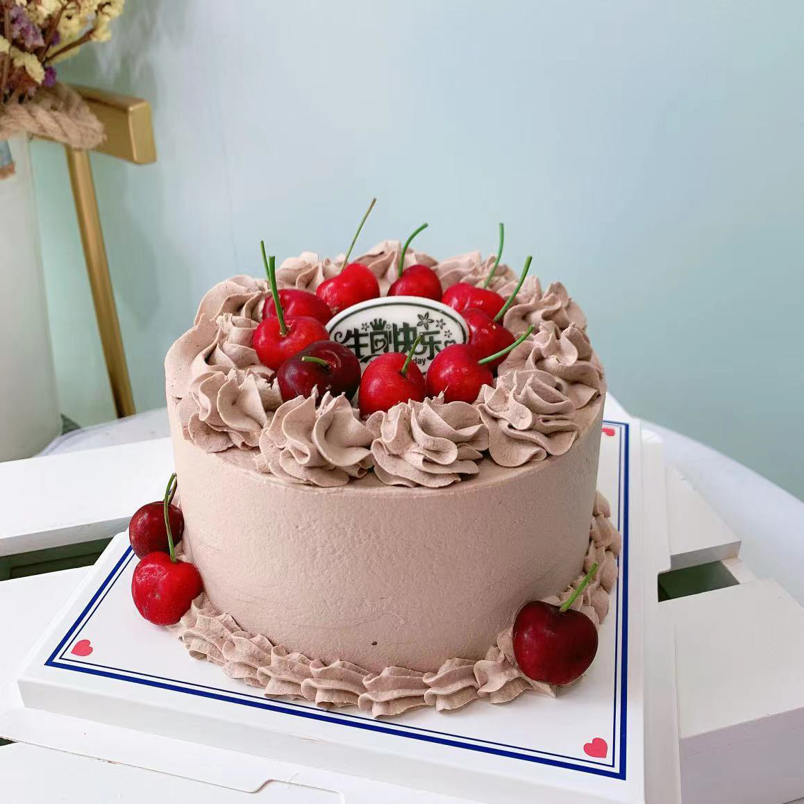 全素可可味生日蛋糕上海无蔗糖无蛋无奶纯素蛋奶过敏素食主义椰奶