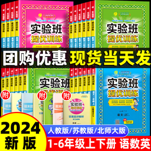 2024春新版实验班提优训练一年级上册二年级下册三年级四五六语文数学英语全套书人教版苏教北师大版小学同步练习册专项训练作业本