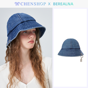 Berealna时尚潮流圆顶牛仔渔夫帽遮阳帽百搭女CHENSHOP设计师品牌