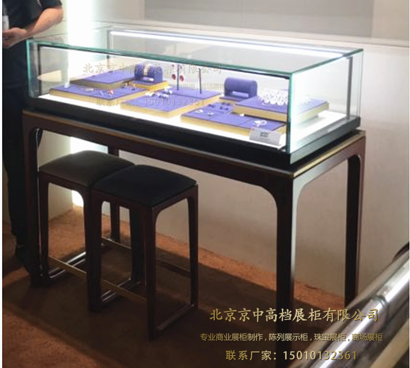 珠宝展示柜不锈钢钻石玉器展柜卡地亚首饰奢侈品玻璃柜台定做