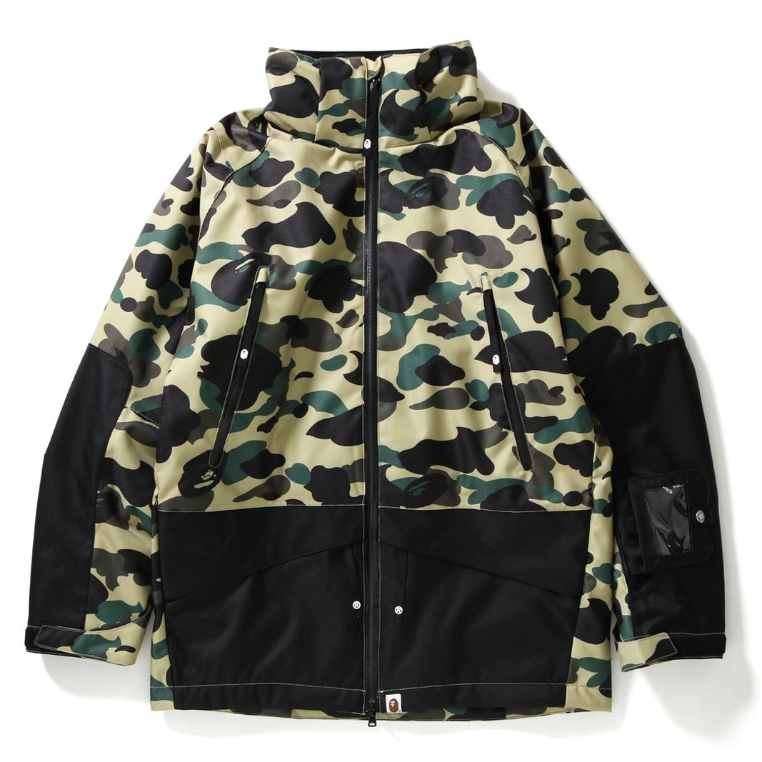 【折扣现货】任先生潮流bape黄迷彩连帽夹克防风防水面料保暖tech