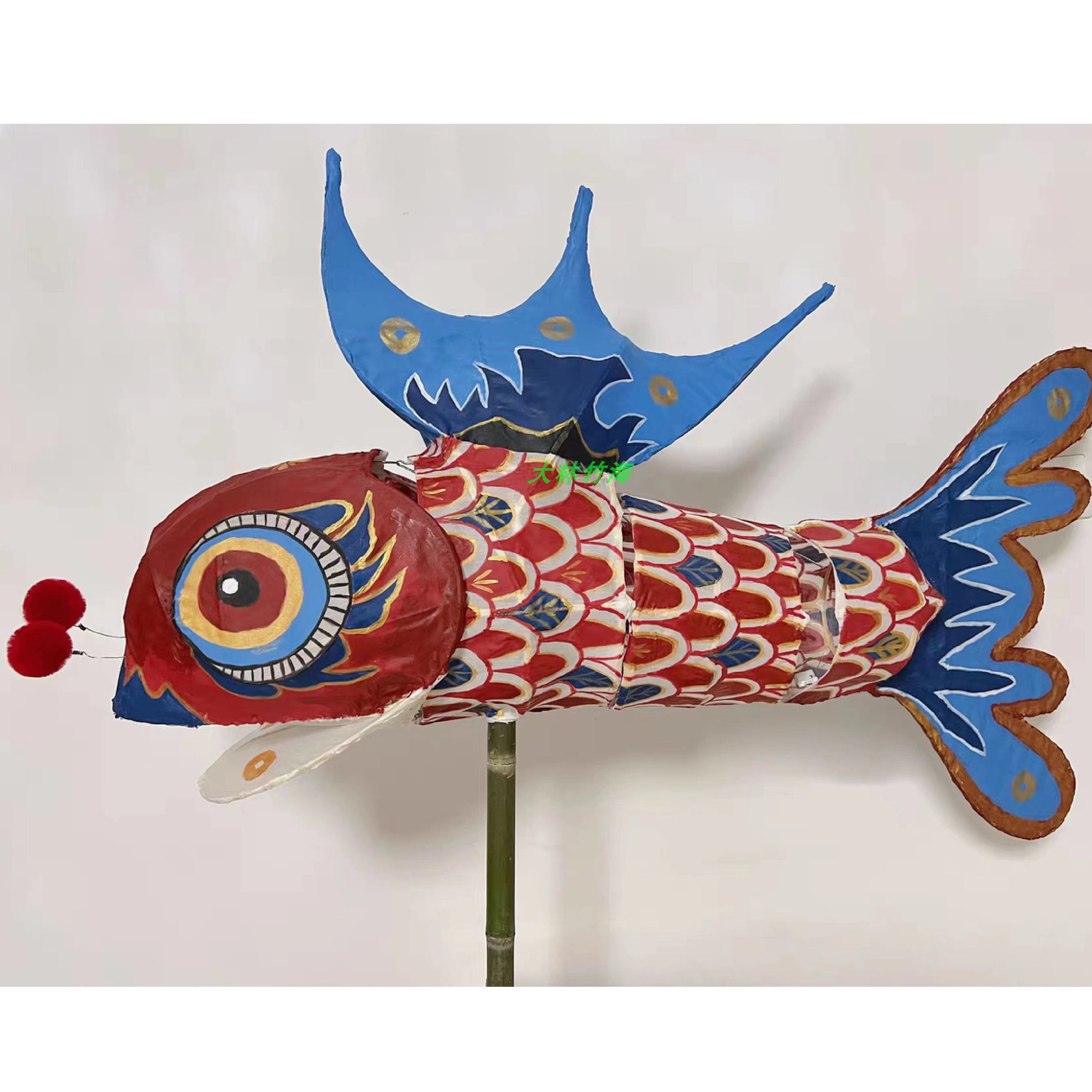 锦鲤鱼灯兔子灯光滑竹蔑灯笼风筝竹条自制手工灯笼diy竹蔑材料