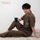 SPIRAL/司派罗睡衣男夏季短袖薄款高级感开衫可外穿家居服套装