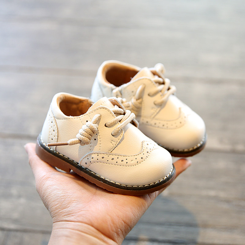 宝宝皮鞋春秋小男童鞋软底女宝小白鞋0-1-3一岁2女婴儿鞋子学步鞋