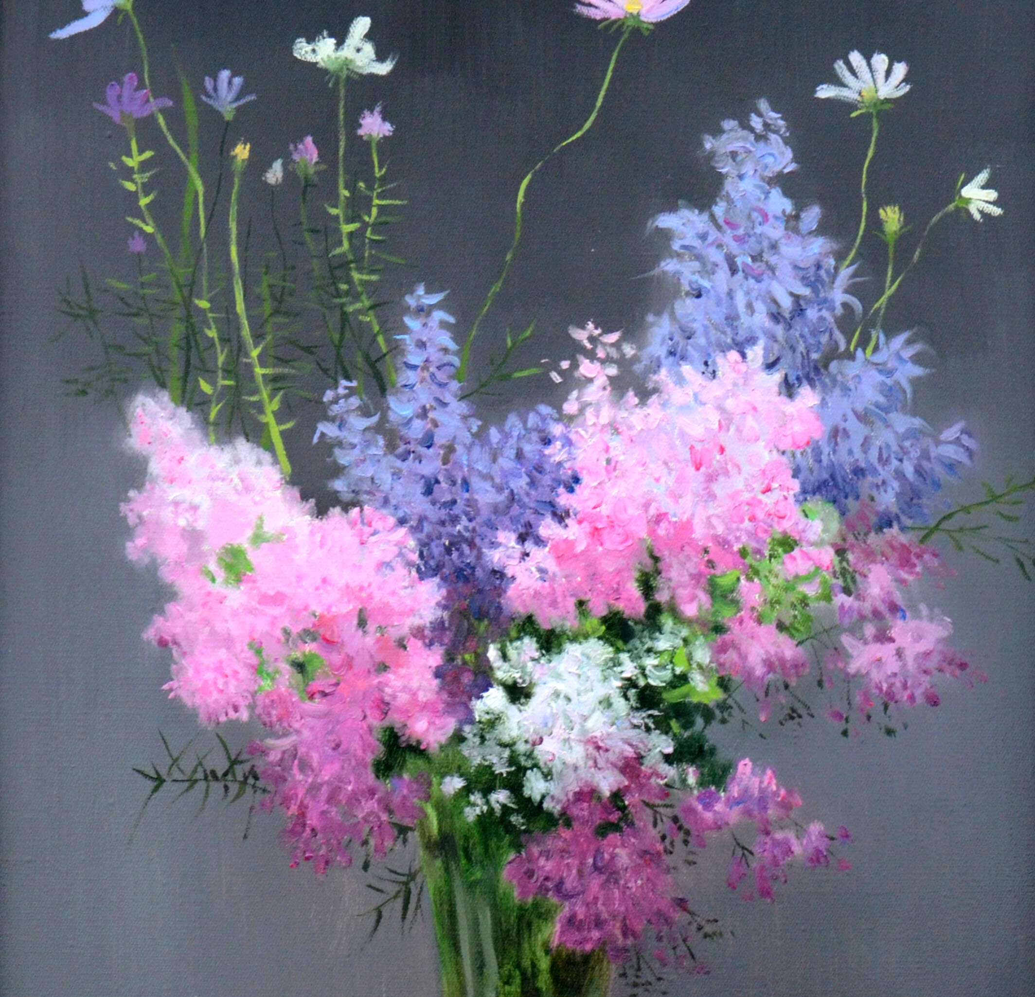 任克涛《丁香花》布面油画