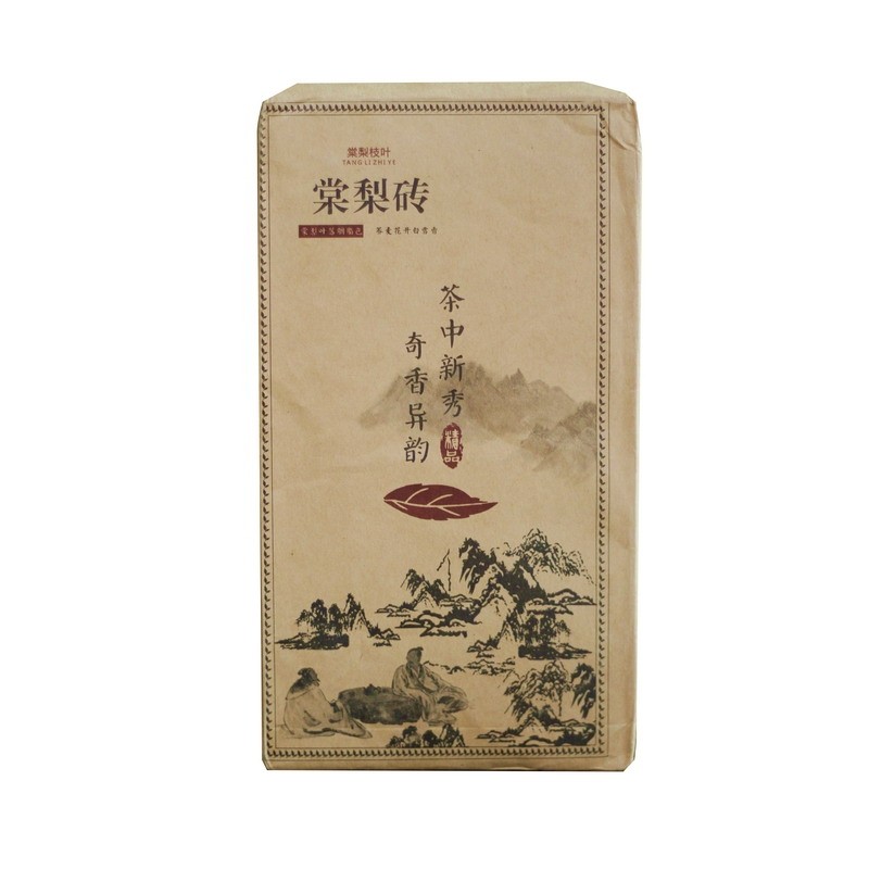 老茶斗茶业湖南安化黑茶高山野生古树大叶茶2013年花砖1kg棠梨茶