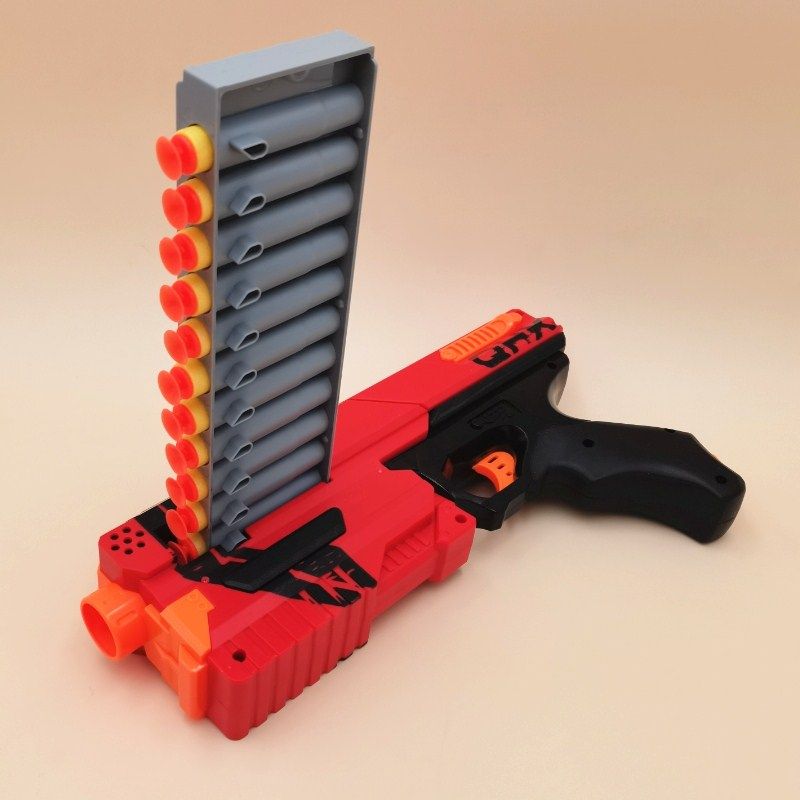 男孩软弹玩具枪手动上膛 12连发海绵吸盘弹玩具枪 结实儿童玩具枪