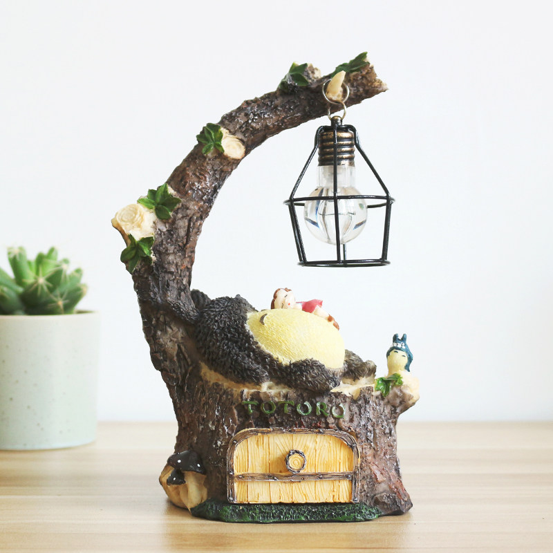 龙猫小夜灯摆件创意客厅电视柜卧室办公桌装饰品摆设可爱生日礼物