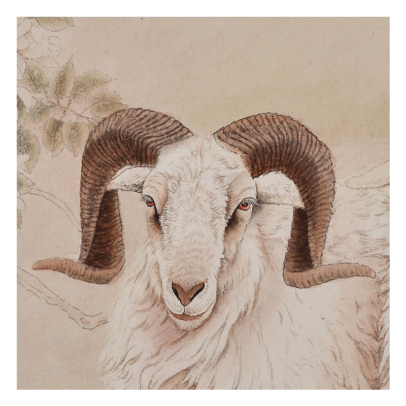 清华美院 张秀萍 工笔《三羊开泰》中美协会员