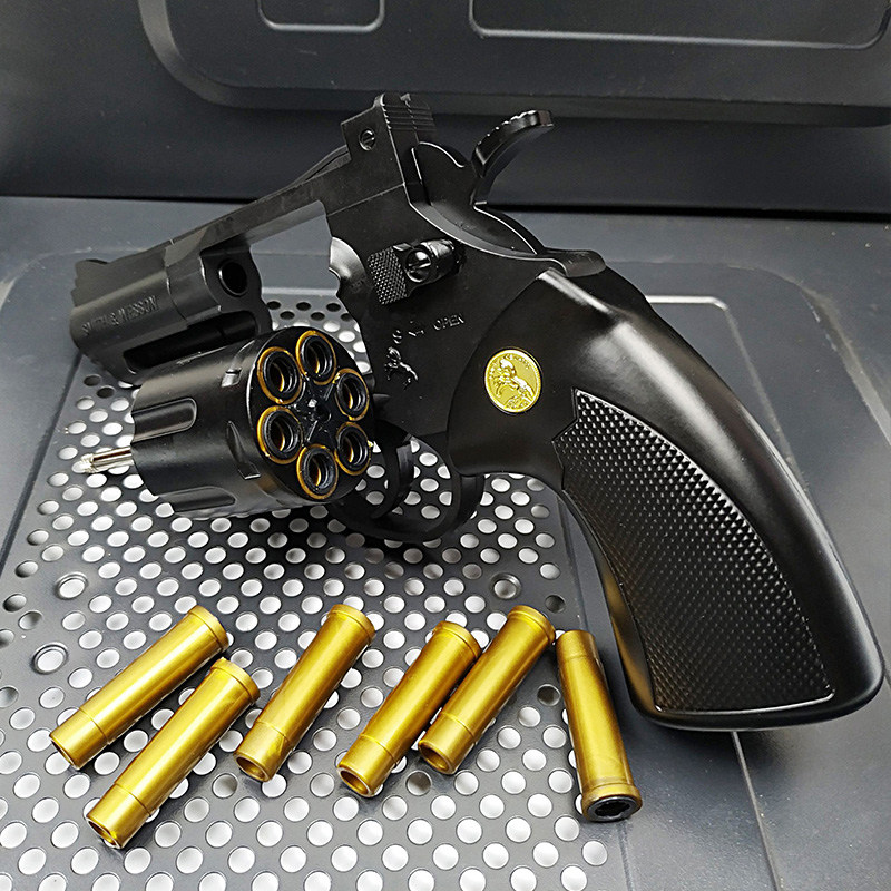 玩具枪小月亮左轮男孩水弹枪仿真合金属手抢抛壳儿童吃鸡95枪模型