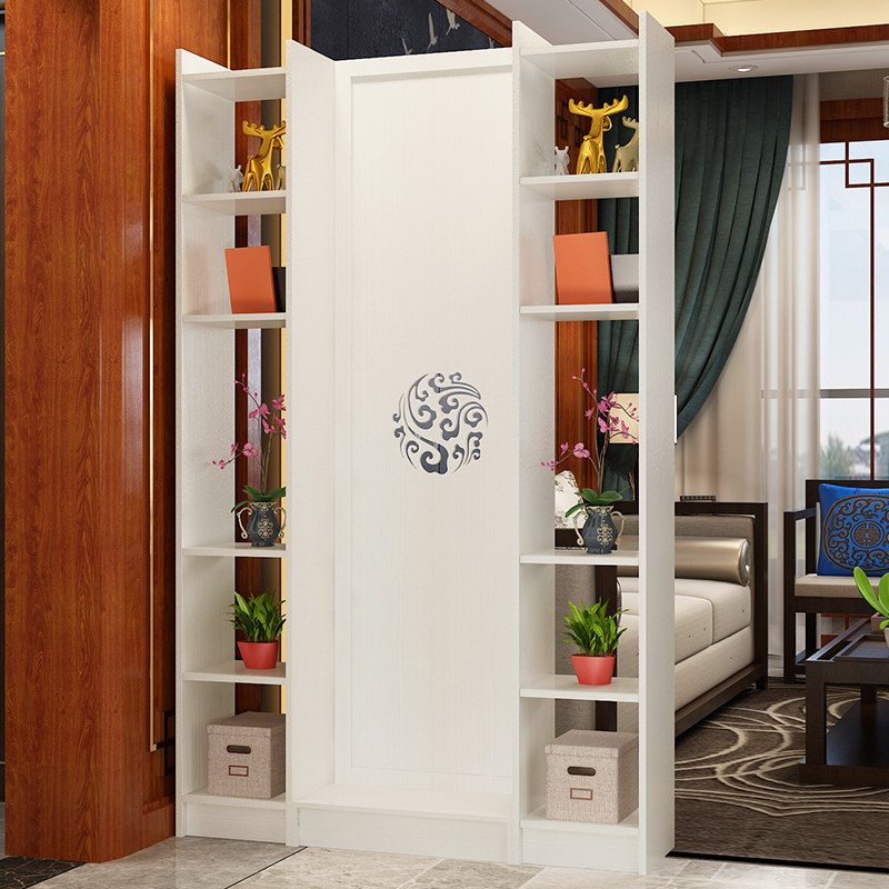 入户实木玄关柜门厅隔断柜酒柜双面现代简约客厅屏风隔断装饰展示