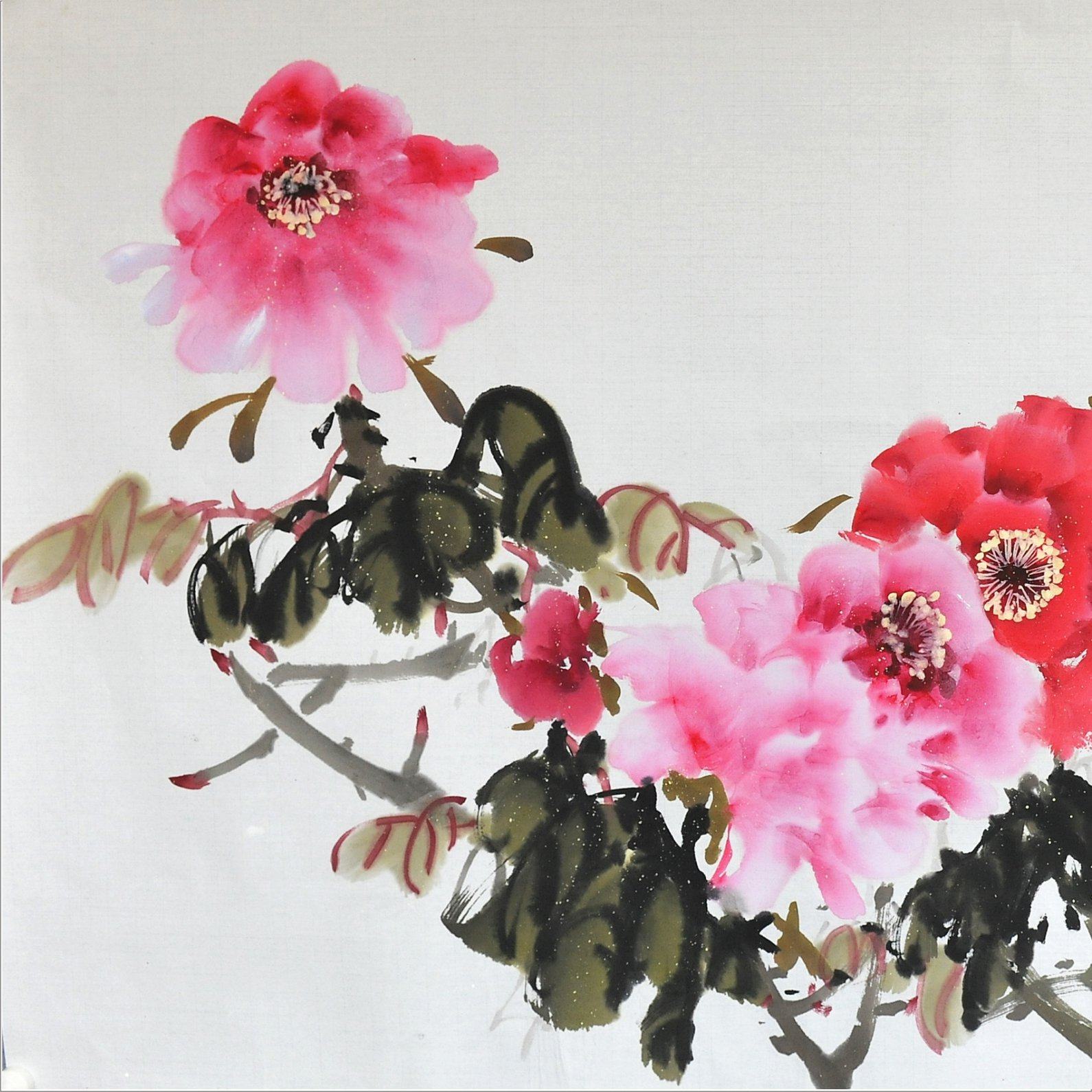 贾树森《富贵吉祥(一)》画牡丹大师作品