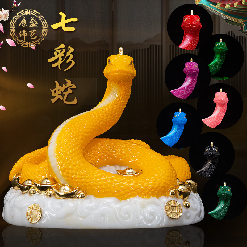 汉白玉蛇仙摆件招财蟒蛇蟒仙太爷保家仙真身长仙老祖家供奉神像