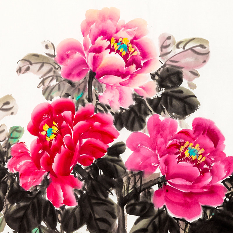 丁玲《国色天香》陕西美协会员 长安画坛实力派画家 1279