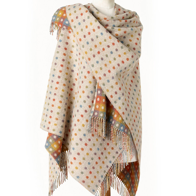 可乐现货 bronte by moon 英国产美利奴羔羊毛披肩围巾保暖休闲