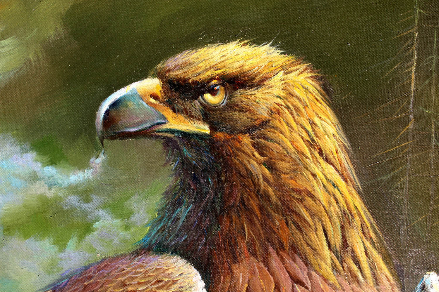 京哲《雕》朝鲜名家油画力作【白头山出品】