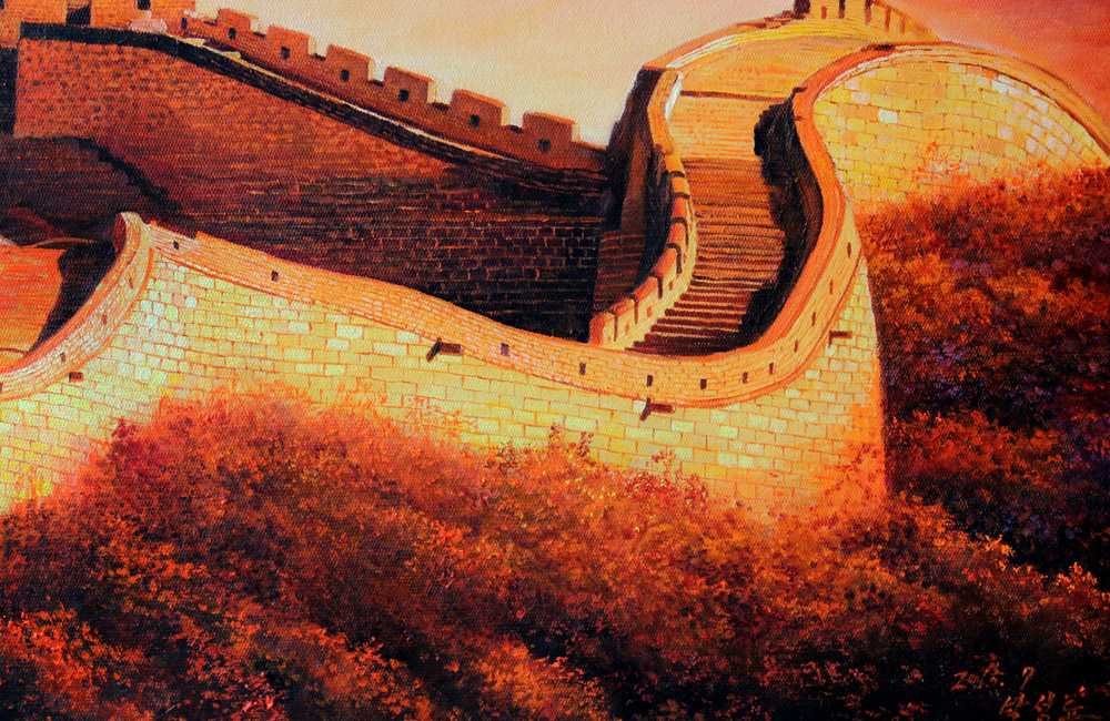 朴成龙《万里长城》油画力作【白头山出品】